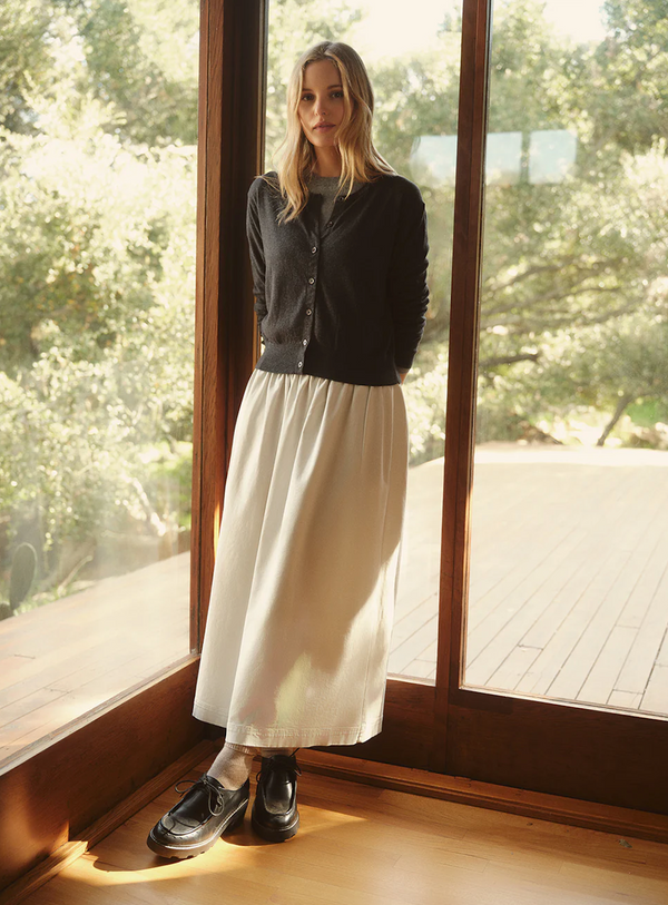 Sophia Stretch Cotton Twill Skirt